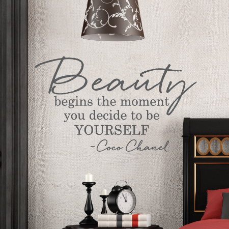 Beauty Begins Wall Quotes™ Decal