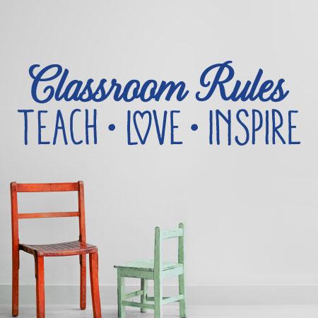Classroom Rules Wall Quotes Decal Wallquotes Com