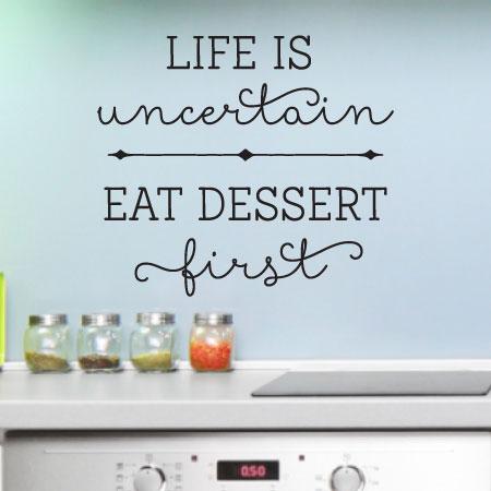 Eat Dessert First Whimsical Wall Quotes™ Decal | WallQuotes.com