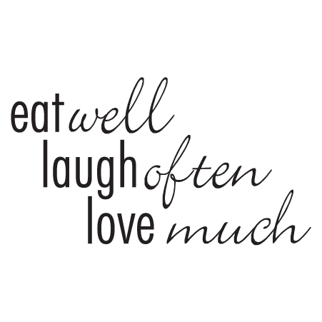 48in x 5in Burgundy Eat Well Laugh Often Love Much Quote Vinyl Wall Art Decal Sticker Removable Home Decor 