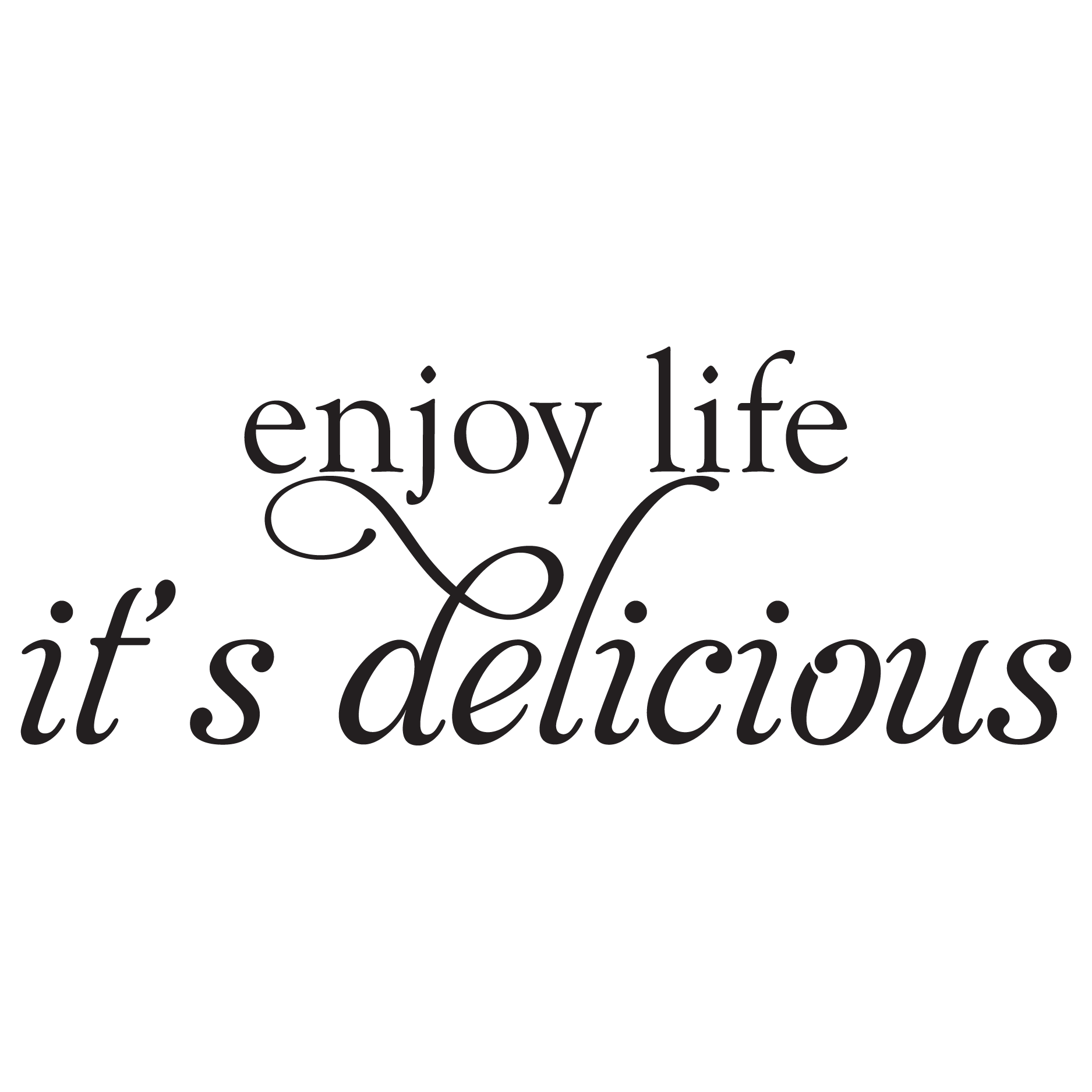 Enjoy Life It's Delicious Wall Sticker 