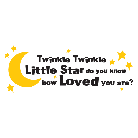 Twinkle twinkle little star wall quote nursery kids art decal vinyl sticker w156