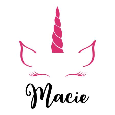 Unicorn Horn And Name Wall Quotes™ Decal | WallQuotes.com
