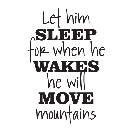 Let Him Sleep Retro Script Wall Quotes™ Decal | WallQuotes.com