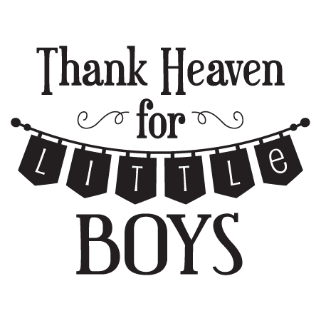 Download Thank Heaven For Little Boys Banner Wall Quotes™ Decal ...