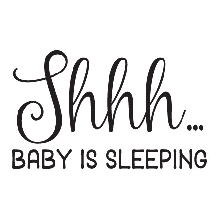Shhhh Baby is Sleeping Wall Quotes™ Decal | WallQuotes.com