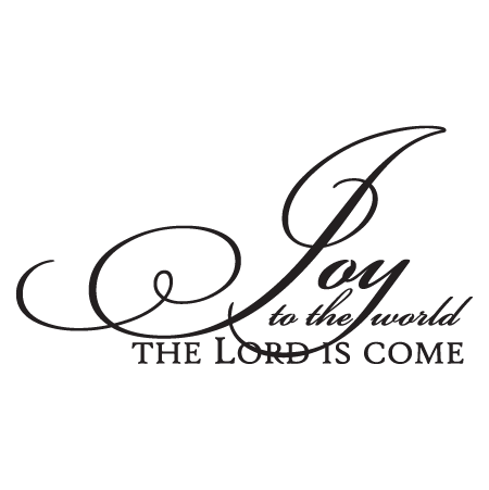 Joy To The World Elegant Script Wall Quotes Decal Wallquotes Com