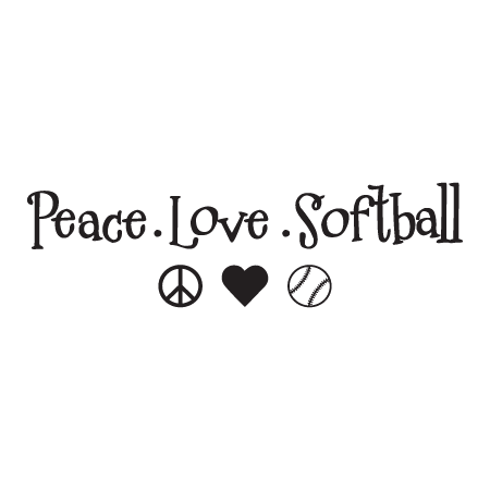 Download Peace Love Softball Wall Quotes™ Decal | WallQuotes.com
