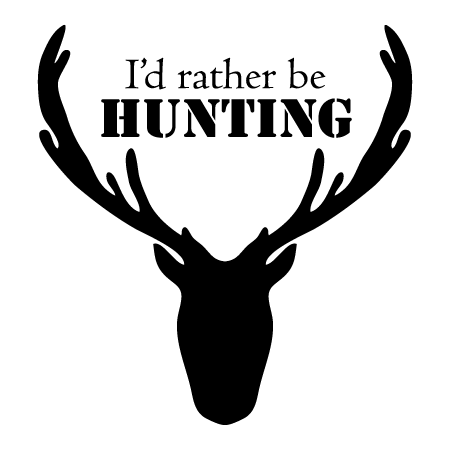 I'd Rather Be Hunting Wall Quotes™ Decal  WallQuotes.com