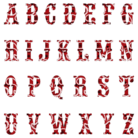 Cowboy Bandana Textstyles™ Canvas Letter Decals | WallQuotes.com