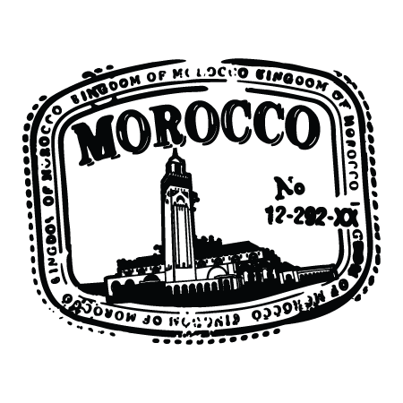 Moroccan Travel Stamp Wall Quotes™ Decal | WallQuotes.com